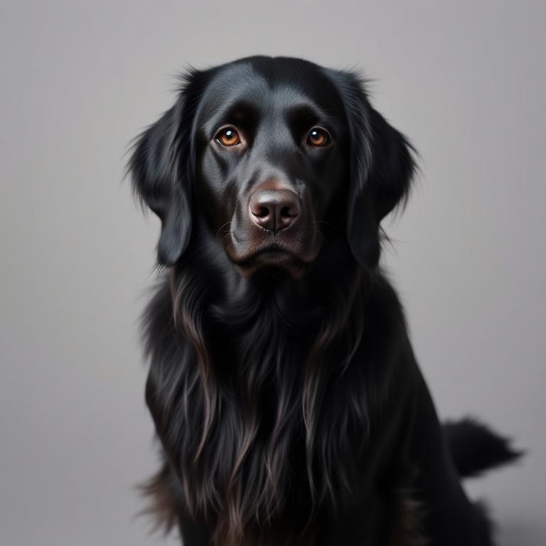 Flat-Coated Retriever dog
